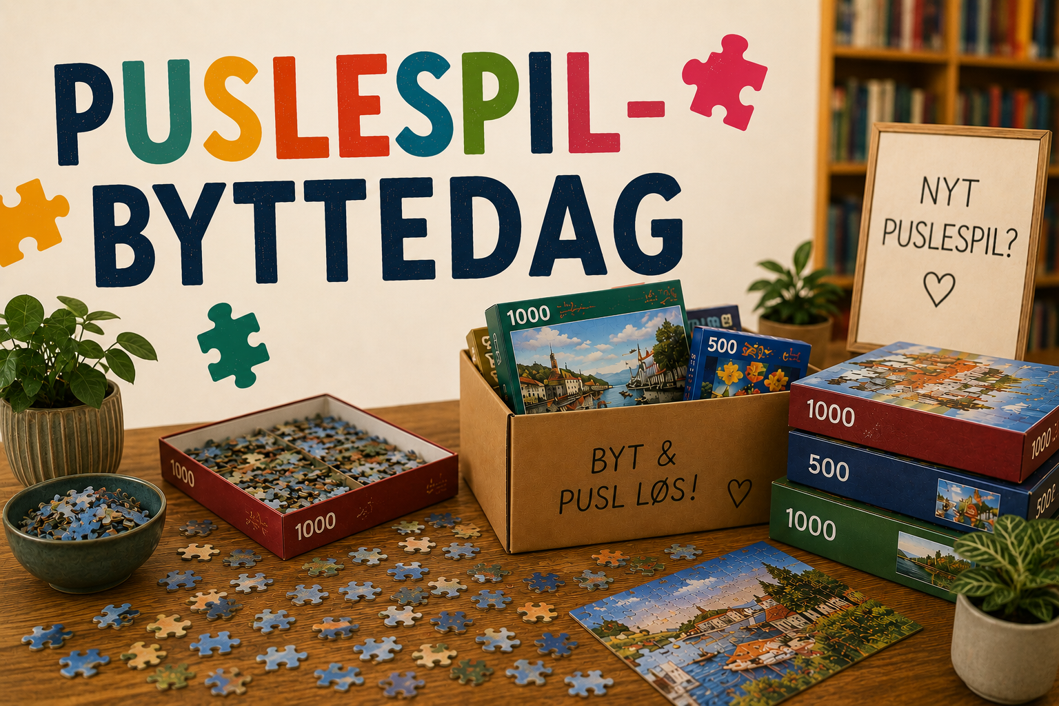 Puslespil, byt & hyg