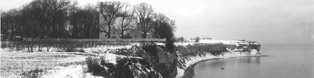 Højerup Kirke før skred i 1928